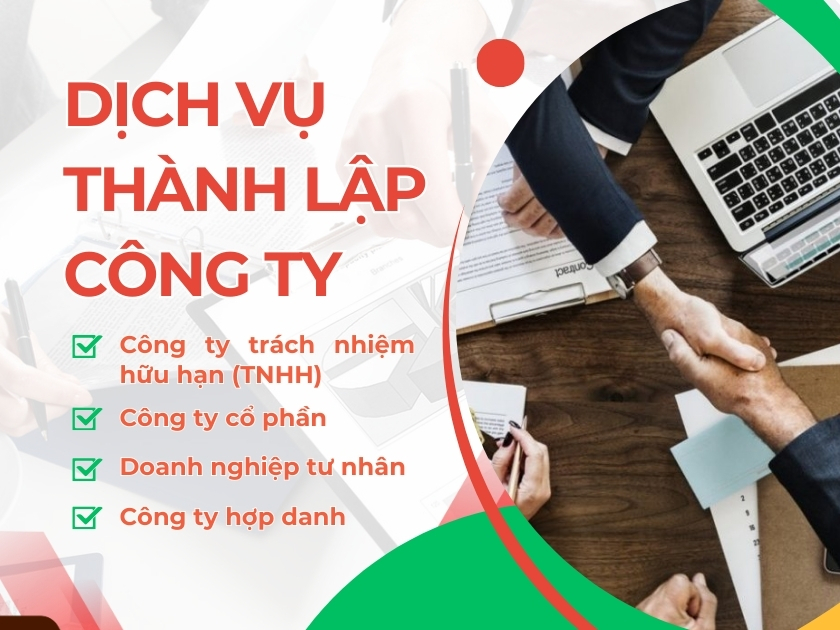 dịch vụ thành lập doanh nghiệp trọn gói Các loại hình thành lập công ty